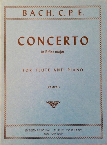 Concerto in B flat major. For Flute and PIano.