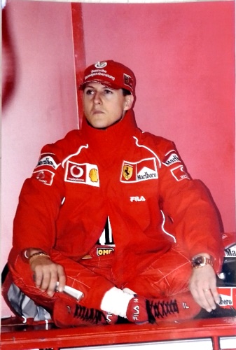 Michael Schumacher Ferrari F-2002. GP Imola 2002. Original Photo Paper.