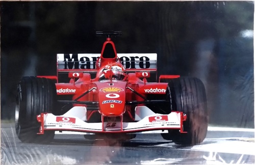 Michael Schumacher Ferrari F2002. GP Imola 2002. Original Photo Paper.