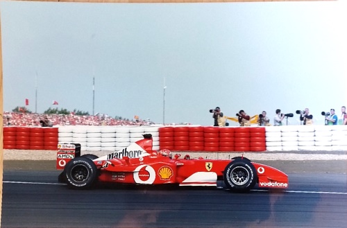 Michael Schumacher Ferrari F-2002. GP Europa 2002. Original Photo Paper.