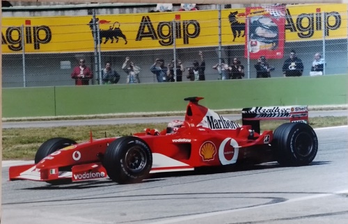 Michael Schumacher Ferrari F-2002. GP Imola 2002.  Original Photo Paper.