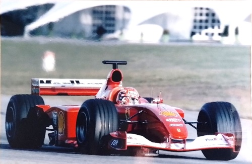 Michael Schumacher Ferrari F-2001. GP Test Fiorano.  Original Photo Paper.