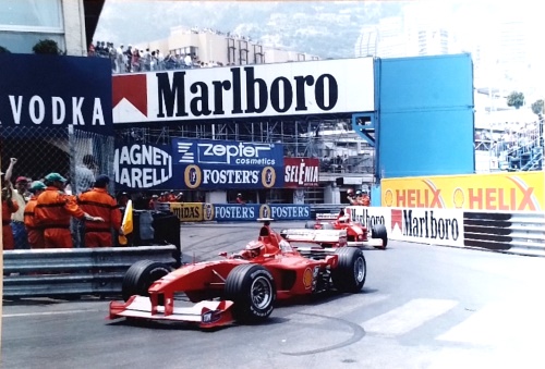 Michael Schumacher Ferrari F1 2000. GP Montecarlo 2000. Original Photo Paper.