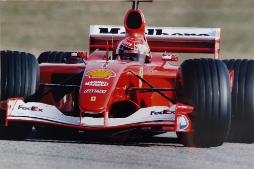 Michael Schumacher Ferrari F1-2001. Test Fiorano. Original Photo Paper.