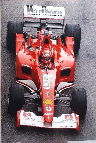 Michael Schumacher Ferrari.  Original Photo Paper.