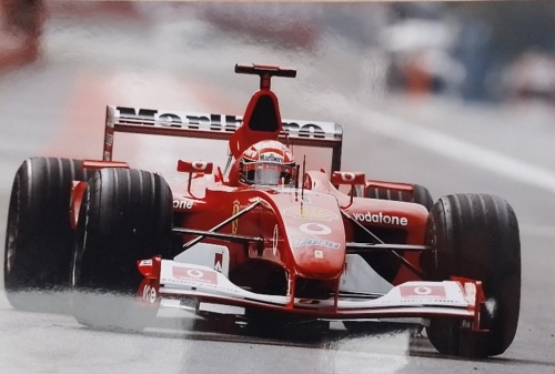 Michael Schumacher Ferrari F1 2002. GP Monza 2002. Original Photo Paper.