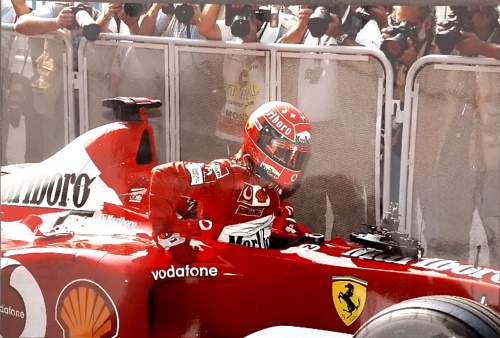 Michael Schumacher Ferrari F1 2002. GP Monza 2002. Original Photo Paper.