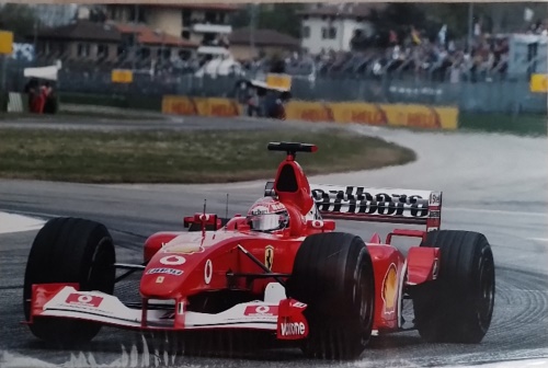 Michael Schumacher Ferrari F1 2002. GP Imola 2002. Original Photo Paper.