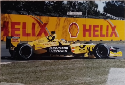 Jarno Trulli. Jordan Honda EJ11. Original Photo Paper.