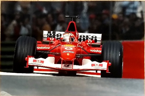 Rubens Barrichello. Ferrari F1 2002. GP Imola 2002. Original Photo Paper.