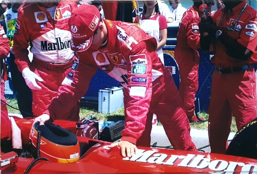 Michael Schumacher Ferrari F-2001 GP Canada.  Original Photo Paper.