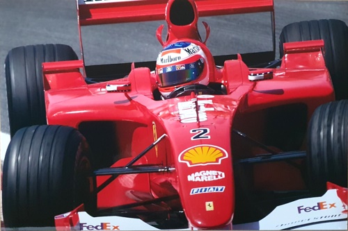 Rubens Barrichello Ferrari F-2001 GP Canada.  Original Photo Paper.