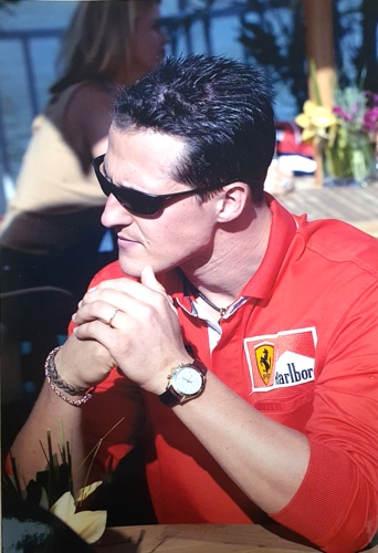 Michael Schumacher Ferrari F-2001.  Original Photo Paper.