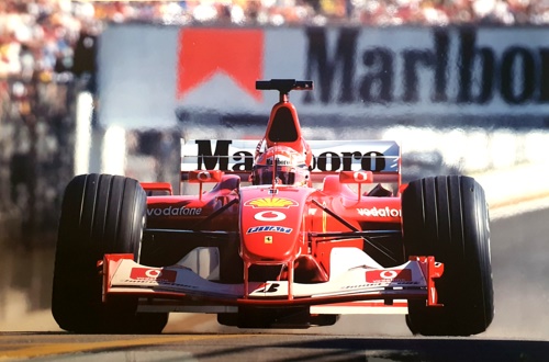 Michael Schumacher Ferrari F-2002 GP Brasile 2002.  Original Photo Paper.