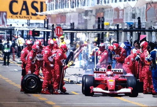 Michael Schumacher Ferrari F-2001 GP Canada 2001.  Original Photo Paper.