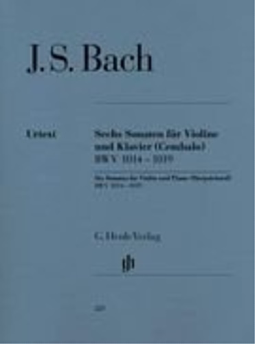 9790201802237-Six Sonatas for Violin and Piano. (Harpsicord). BWV 1014-14019.