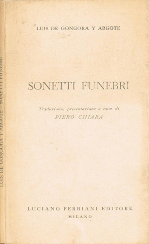 Sonetti funebri.