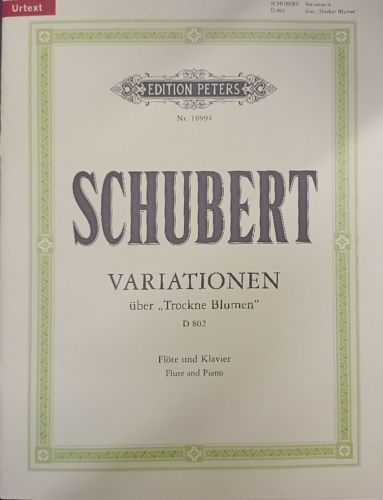 9790014107154-Variationen uber Trockne Blumen. For Flute and Piano. D 802.