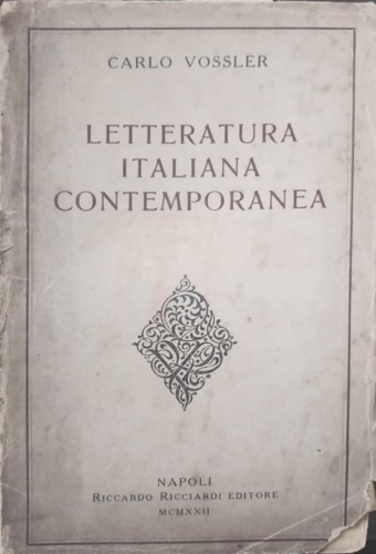 Letteratura italiana contemporanea.