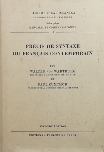 Précis de syntaxe du français contemporain.