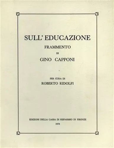 Sull'educazione.