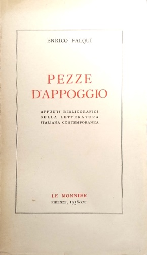 Pezze d'appoggio. Appunti bibliografici sulla letteratura italiana contemporanea