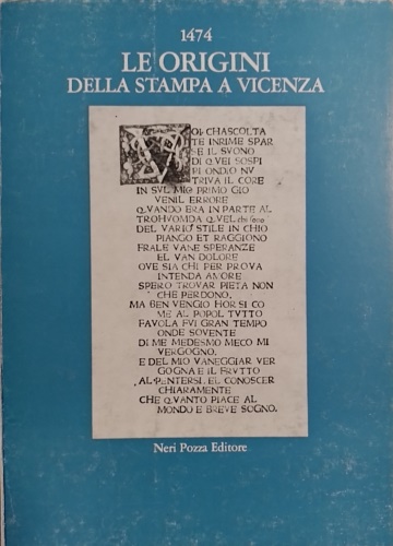 1474. Le origini della stampa a Vicenza.