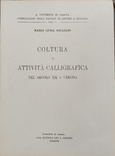 9788822205698-Coltura e attività calligrafica nel secolo XII a Verona.