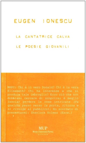 9788878470460-La cantatrice calva-Le poesie giovanili.