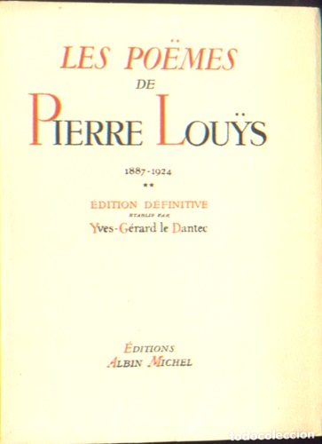 Les poemes. 1887-1924. Second volume.