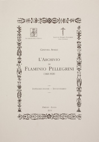 9788865250631-L'archivio di Flaminio Pellegrini (1868-1928).