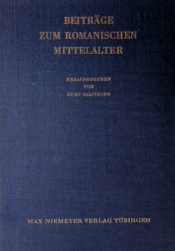 9783484500921-Beiträge zum romanischen Mittelalter.