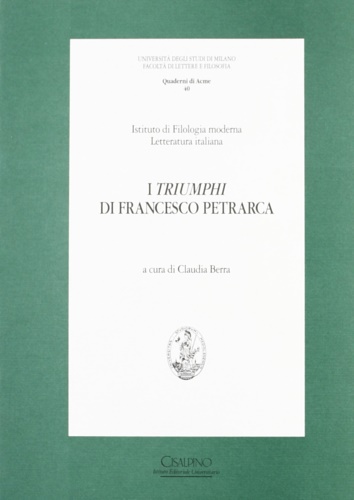 9788832345773-I triumphi di Francesco Petrarca.