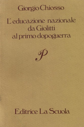 9788835072911-Educazione nazionale da Giolitti al primo dopoguerra.