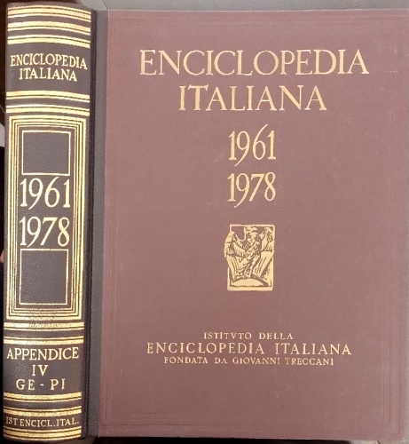 Enciclopedia italiana. IV Appendice: 1961-1978. vol.II: GE-PI.