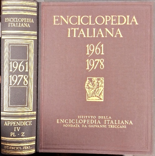 Enciclopedia italiana. IV Appendice: 1961-1978. vol.III: PL-Z.