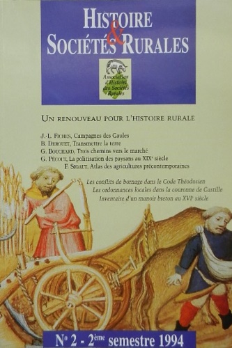 Histoire & Sociétés rurales. N° 2, 2ème semestre 1994.