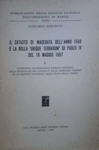 Il catasto di Macerata dell'anno 1560 e la bolla Ubique Terrarum di Paolo IV del