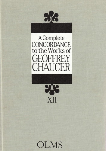 9783487098227-A Rhyme Concordance to the Poetical Works of Geoffrey Chaucer. Volume II: