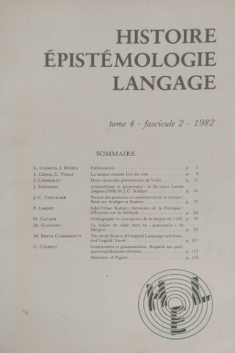 Statut des langues /Approche des langues à la Renaissance.