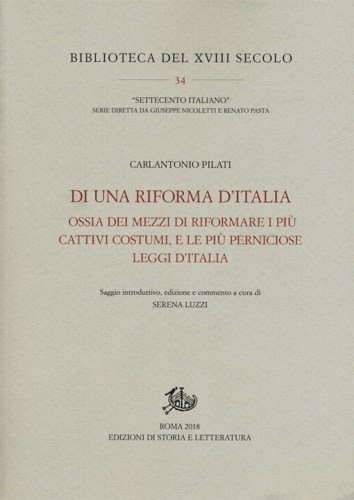 9788893591881-Di una riforma d'Italia ossia dei mezzi di riformare i più cattivi costumi, e le