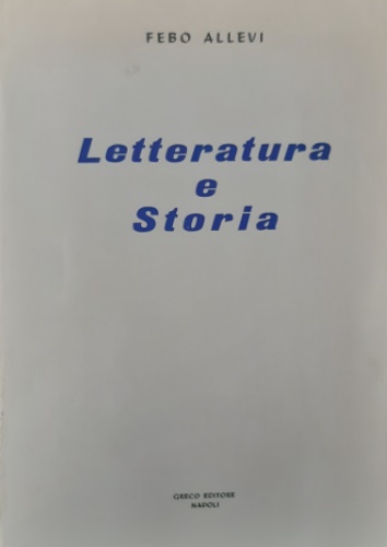 Letteratura e storia.