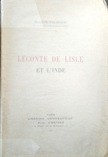 Leconte de Lisle et L'Inde.