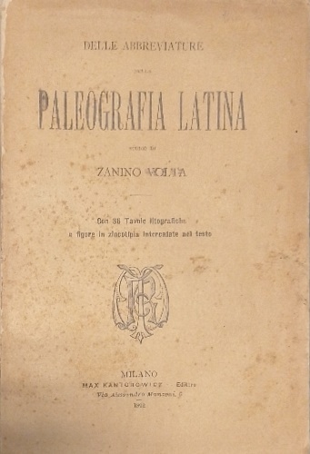 Delle abbreviature nella paleografia latina.