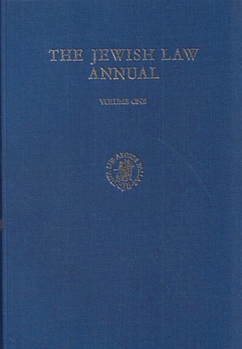 9789004057272-The Jewish Law Annual: Volume One.