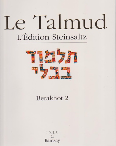 9782841142927-Le Talmud. L'Edition Steinsaltz. Berakhot 2.