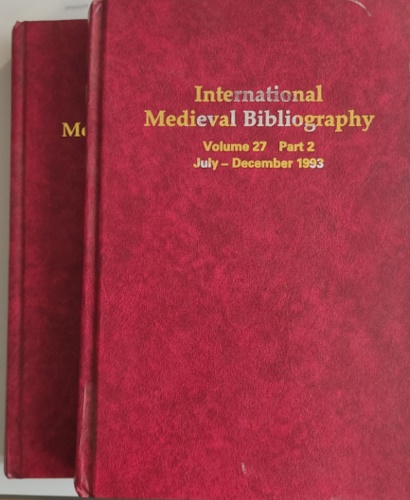 International Medieval Bibliography Volume 27, Part 1,2. January - December 1993