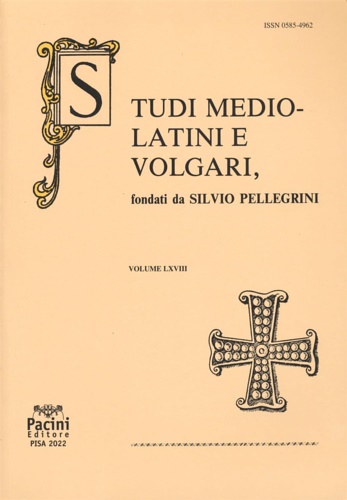 9791254862803-Studi mediolatini e volgari (2022). Vol. 68.