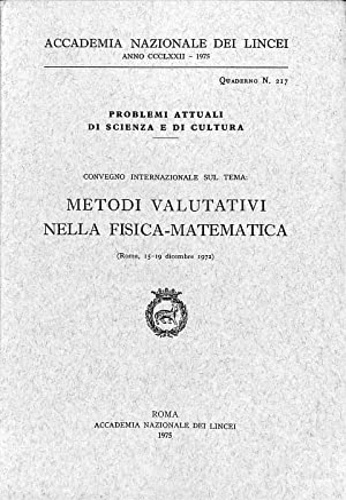 Metodi valutativi nella fisica-matematica.