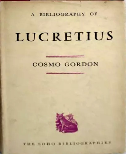 A bibliography of Lucretius.